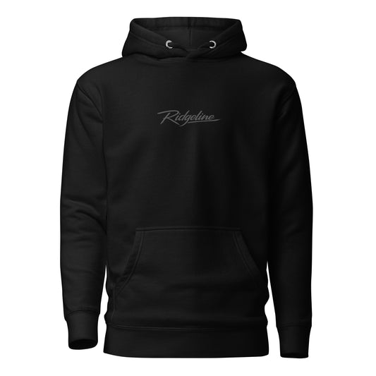 Black Ridgeline athletic hoodie with front pocket